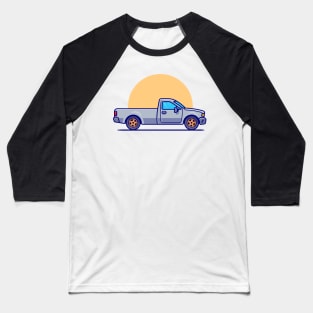 Pick Up Car Cartoon Illustration Baseball T-Shirt